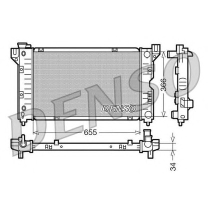 Фото Радиатор, охлаждение двигателя DENSO DRM06010