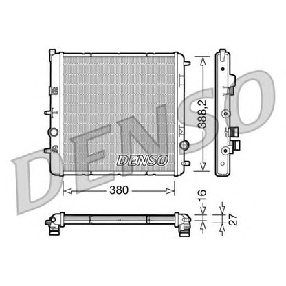 Фото Радиатор, охлаждение двигателя DENSO DRM07003