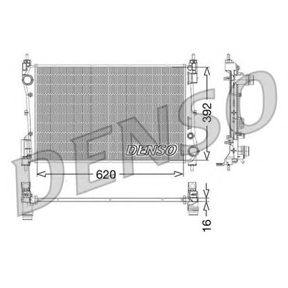 Foto Radiador, refrigeración del motor DENSO DRM09114