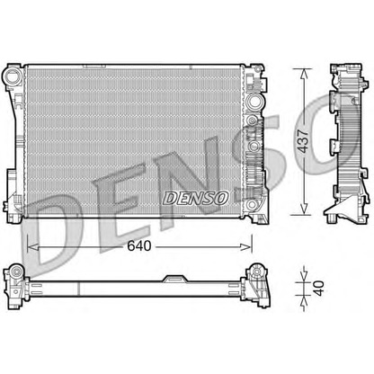 Foto Radiador, refrigeración del motor DENSO DRM17046