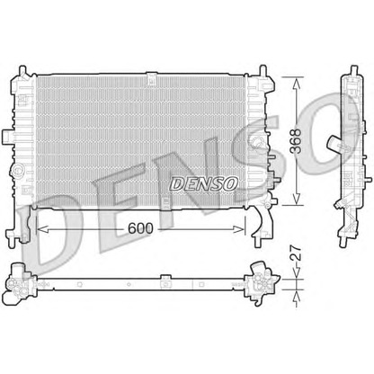 Foto Radiador, refrigeración del motor DENSO DRM20106