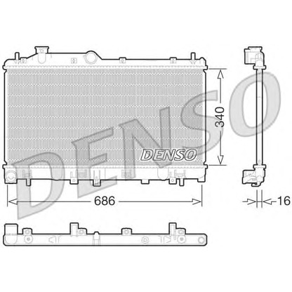 Foto Radiador, refrigeración del motor DENSO DRM36013