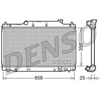 Фото Радиатор, охлаждение двигателя DENSO DRM40007