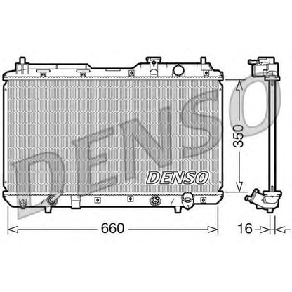 Фото Радиатор, охлаждение двигателя DENSO DRM40010