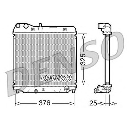 Фото Радиатор, охлаждение двигателя DENSO DRM40015