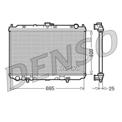 Фото Радиатор, охлаждение двигателя DENSO DRM46016