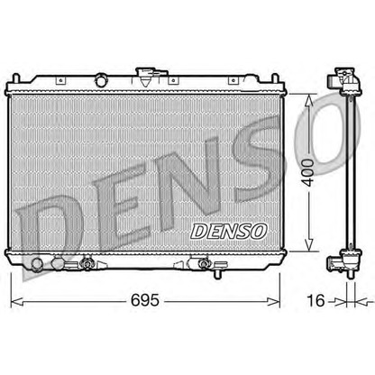 Фото Радиатор, охлаждение двигателя DENSO DRM46026