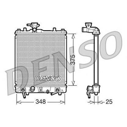 Foto Radiador, refrigeración del motor DENSO DRM47009