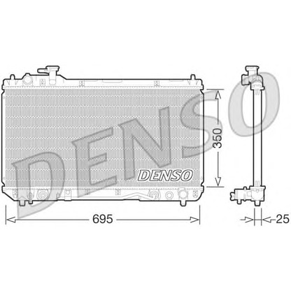 Foto Radiatore, Raffreddamento motore DENSO DRM50063