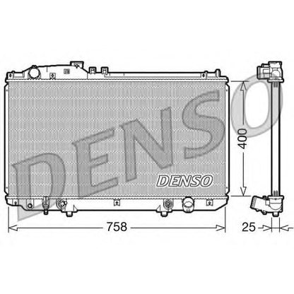 Фото Радиатор, охлаждение двигателя DENSO DRM51006