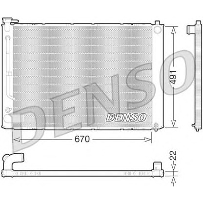 Foto Radiador, refrigeración del motor DENSO DRM51011