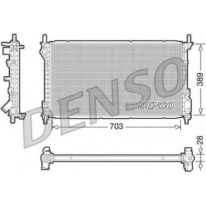 Фото Радиатор, охлаждение двигателя DENSO DRM10109