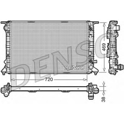 Фото Радиатор, охлаждение двигателя DENSO DRM02041