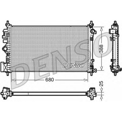 Photo Radiator, engine cooling DENSO DRM20107