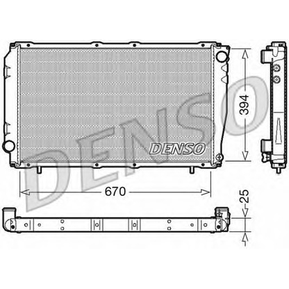 Фото Радиатор, охлаждение двигателя DENSO DRM36016