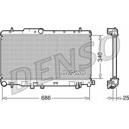 Foto Radiatore, Raffreddamento motore DENSO DRM36019