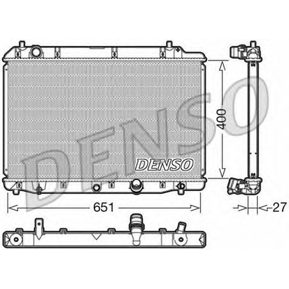 Фото Радиатор, охлаждение двигателя DENSO DRM40036