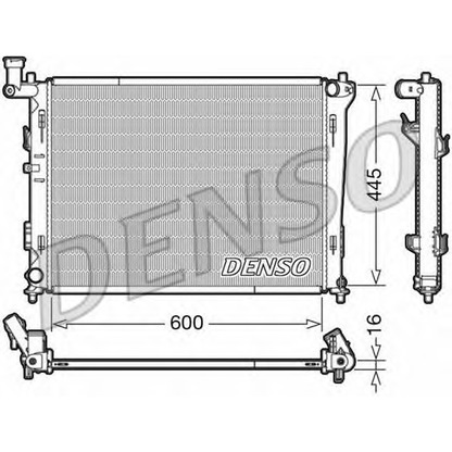 Фото Радиатор, охлаждение двигателя DENSO DRM41004