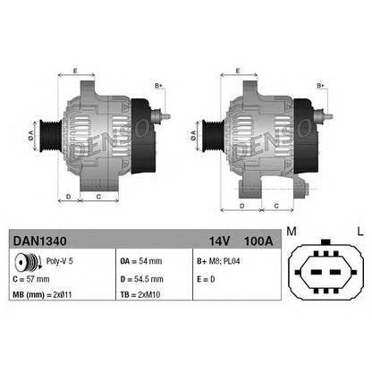 Photo Alternator DENSO DAN1340