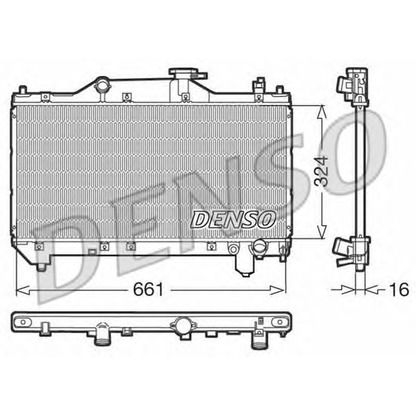 Foto Radiador, refrigeración del motor DENSO DRM50031