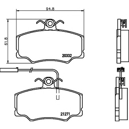 Photo Brake Pad Set, disc brake MINTEX MDB1511