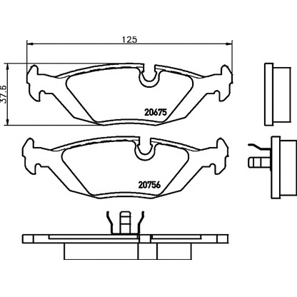 Photo Brake Pad Set, disc brake MINTEX MDB1459