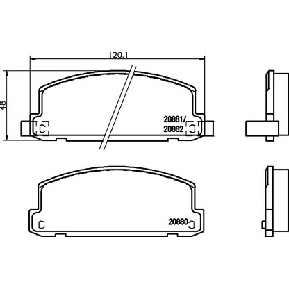 Photo Brake Pad Set, disc brake MINTEX MDB1397