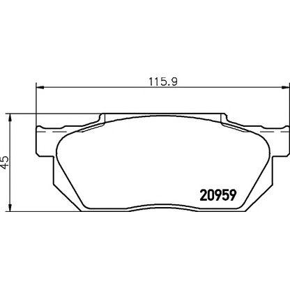 Photo Brake Pad Set, disc brake MINTEX MDB1241