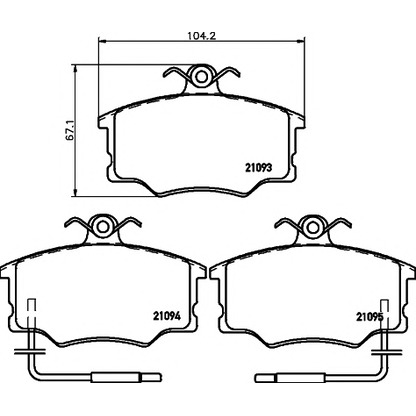 Photo Brake Pad Set, disc brake MINTEX MDB1491