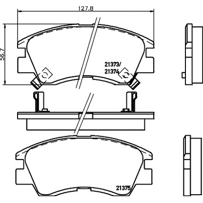 Photo Brake Pad Set, disc brake MINTEX MDB81446