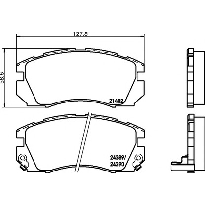 Photo Brake Pad Set, disc brake MINTEX MDB1688