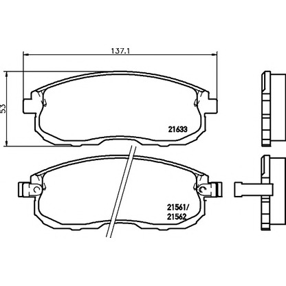 Photo Brake Pad Set, disc brake MINTEX MDB1451