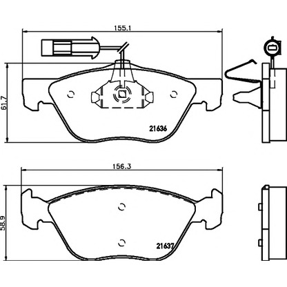 Photo Brake Pad Set, disc brake MINTEX MDB1735