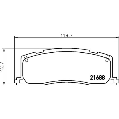 Photo Brake Pad Set, disc brake MINTEX MDB1547