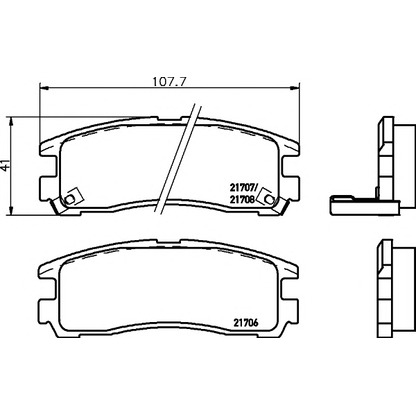 Photo Brake Pad Set, disc brake MINTEX MDB1481