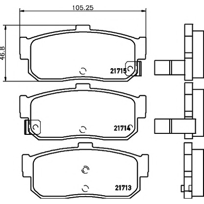 Photo Brake Pad Set, disc brake MINTEX MDB1707