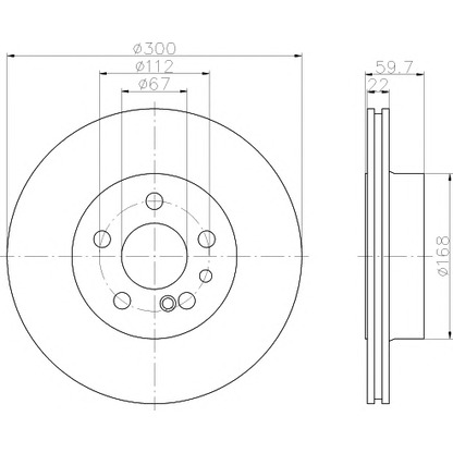 Foto Disco  freno MINTEX MDC1005