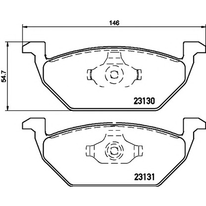 Photo Brake Pad Set, disc brake MINTEX MDB2034