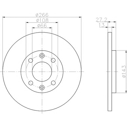 Foto Disco  freno MINTEX MDC1011