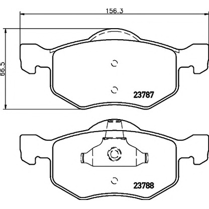 Photo Brake Pad Set, disc brake MINTEX MDB2083