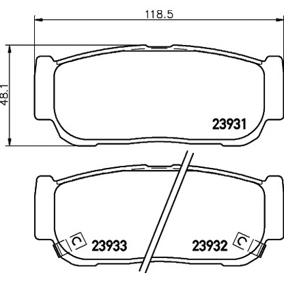 Photo Brake Pad Set, disc brake MINTEX MDB2338