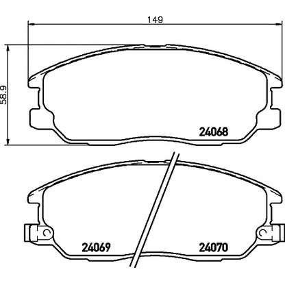 Photo Brake Pad Set, disc brake MINTEX MDB2339