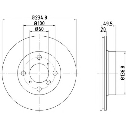 Photo Brake Disc MINTEX MDC1059