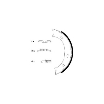 Photo Brake Shoe Set, parking brake MINTEX MFR488