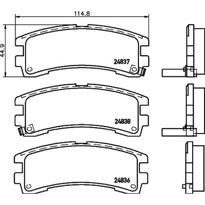 Photo Brake Pad Set, disc brake MINTEX MDB1661