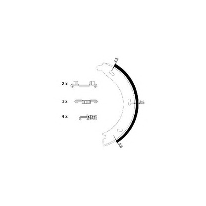 Photo Brake Shoe Set, parking brake MINTEX MFR473