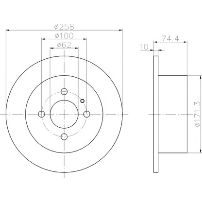 Foto Disco  freno MINTEX MDC1107