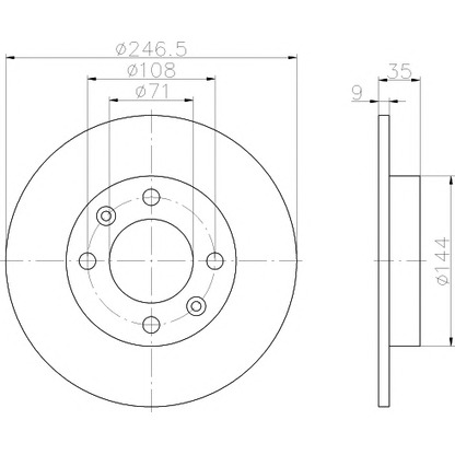 Photo Brake Pad Set, disc brake MINTEX MDK0196