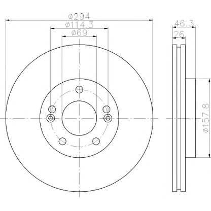 Photo Brake Disc MINTEX MDC1654