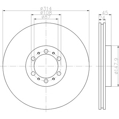 Photo Brake Disc MINTEX MDC1405